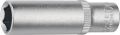 Deep socket bit 1/4 inch hexagon, long width across flats 6 mm length 60 mm