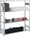 Large compartment shelving unit H2000xW1700xD600 mm basic shelf galvanised silve