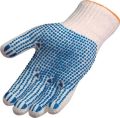 Gloves size 9/10 white/blue PES/CO EN 388 category II AT