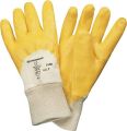 Gloves Lippe size 9 yellow nitrile coating EN 388 category II PROMAT