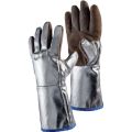 Heat-resistant gloves 5-Finger, universal size natural/silver Sebatan leather w.