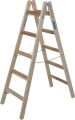 Holz Sprossen-Doppel Leiter 2x5