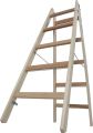 Holz Sprossen-Doppel Leiter 2x5
