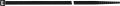 Cable tie length 280 mm, width 3.5 mm polyamide black UV-resistant 100/bag SAPI