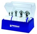 Countersink set DIN335 C 90 degree 6.3-25 mm HSS Z.3 5 pc. plastic box