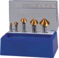 Kegelsenkersatz DIN335 C 90Grad 6,3-25mm HSS TiN 5tlg.Ku.-Box