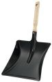 Dustpan with wooden handle metal black painted blade l. 220xblade width 230 mm