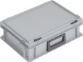 plastic case L400xW300xH133 mm PP 1 handle slide fastener grey 10 l