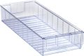 Shelf container L500xW183xH81mm transparent SAN 