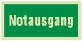 Rettungszeichen BGV A8 L297xB148mm Notausgang grün/weiß Folie