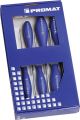 Screwdriver set 6 pc. slot/PZD Rd. bl. w. size guide system PROMAT