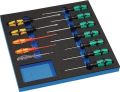 Schraubendrehersatz B.370xT.385xH.30mm2/3 Modul 12-tlg.Schl.+PH+TX, Spannungspr.