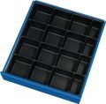 Schubladenunterteilungsmaterial Front-H.60-90mm Kleinteileeinsatz 16 Mulden