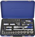 Socket wrench set 1/4 + 1/2 inch 55 pcs.