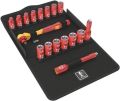 Steckschlüsselsatz 3/8 Zoll 17 tlg. 6-KT. Hebelumschaltknarre VDE