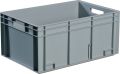 Transportbehälter L600xB400xH170mm grau PP Durchfassgr.Seitenwände geschl.