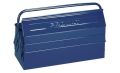 Tool box W.430xD.200xH.150mm 3pc. lockable sheet steel blue folding handle PROMA