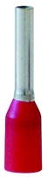 Wire end ferrule length L1/L2 14.0/8.0 mm red w.plastic collar 1.00 (AWG 17) mm²