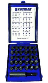 Bit-Sortiment 31-tlg. Schlitz/PZ/Torx/6K