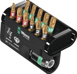 Bitsortiment 12tlg. DC PH/PZD/TX Rapidaptor WERA