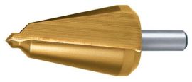 Conical sheet metal bit drill range 16-30.5 mm HSS overall length 76 mm cutting