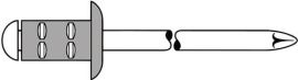 Blind rivet PolyGrip® rivet shank d x l 3.2 x 8 mm aluminium / steel 100 piece G