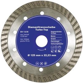 Diamond cutting disc dm 125 mm bore 22.23 mm steel core 10 mm PROMAT