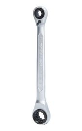 Multi-function ratchet ring spanner 4 in 10 - 13 - 17 - 19 mm