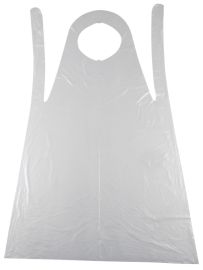 Disposable apron made of pure polyethylene