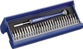 Precision engineer#s bit set 29-piece with interchangeable bits in plastic case