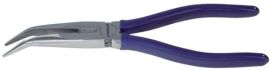 Needle-nose pliers length 200 mm polished 40degree angle plastic-coated