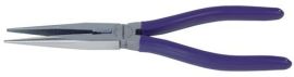 Needle-nose pliers length 200 mm polished straight plastic-coated
