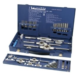 Threading tool set M3-M12 44 pc. HSS metal box