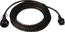 Extension lead with earthing contact rubber plug/coupling L.10m H05RR-F 3x1.5mm2