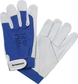 Gloves Donau size 11 natural/blue nappa leather EN 388 category II  