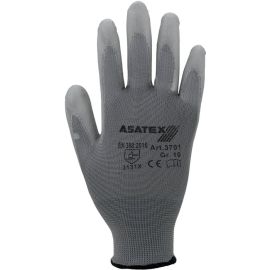 Gloves size 9 grey Nylon with polyurethane EN 388 category II ASATEX