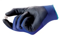 Handschuhe HyFlex 11-618 Gr.7 blau/schwarz Nyl.m.Polyurethan EN 388 Kat.II