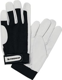 Handschuhe Main Gr.11 schwarz/naturfarben Ziegennappaleder/Stretch EN 388 Kat.II