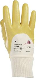 Gloves Sahara 100 size 9 yellow cotton Trikot w.nitrile EN 388 category II