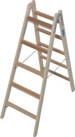 Holz Sprossen-Doppel Leiter 2x5