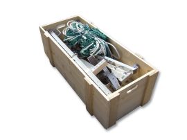 Holz-Transportkiste für Dachschutzwand