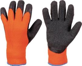 Cold-resistant glove Rasmussen size 10 orange/black 100 % polyacrylic w. shrink