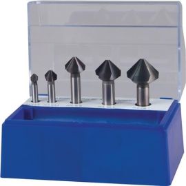 Countersink set DIN335 C 90 degree 6.3-25 mm HSS-Co TiAlN Z.3 5 pc. plastic box