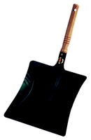 Dustpan with wooden handle metal black painted blade l. 220xblade width 230 mm