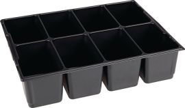 Kleinteileeinsatz Gr. M Polystyrol mit 8 Mulden schwarz