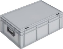 Ku.-Koffer L600xB400xH233mm PP 2 Griffe Schiebeverschluss grau 42l