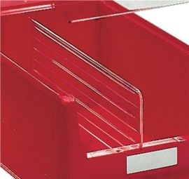 Längsteiler f.Sichtlagerkasten MK2Z PS glasklar 10St./Btl.