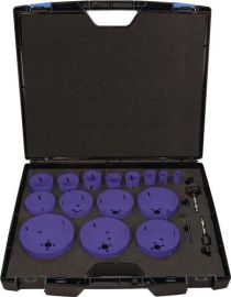 Keyhole saw set 17-piece 19-114 mm cutting depth 38 mm HSS-Co8 