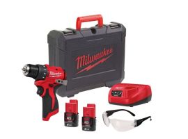 M12 Akku-Bohrschrauber M12BLDDRC-202C + Schutzbrille