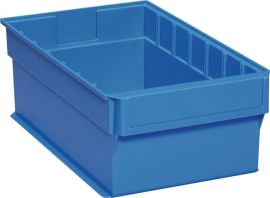 Shelf container L400xW235xH145mm blue polypropylene
